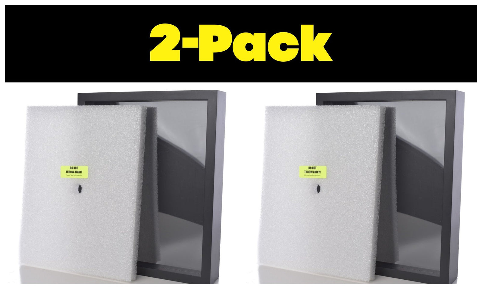 Shart Original T Shirt Frame Display Case 2-Pack (Black) - Shart.com