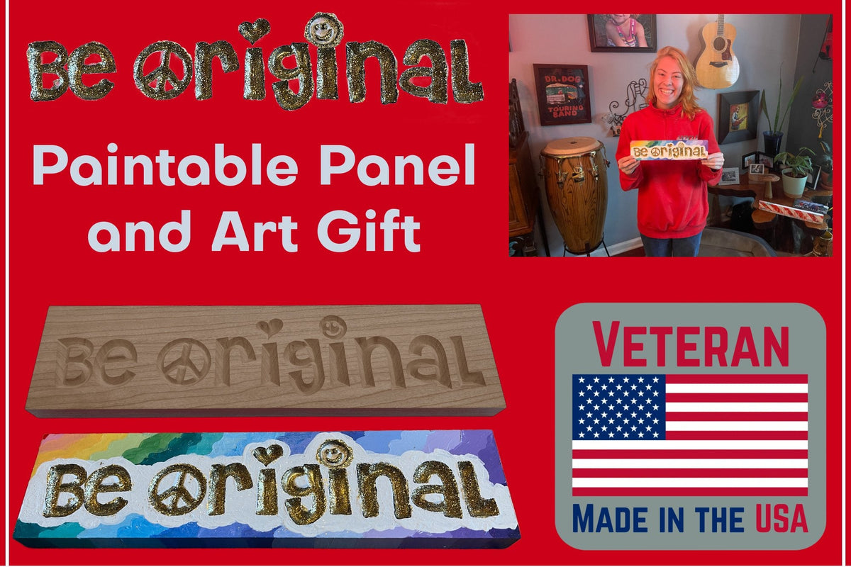 Be Original® Jr. 3&quot;x12&quot; Real Wood Paintable Panel and Art Gift - Shart.com