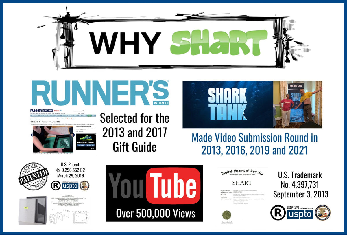 Shart has been selected to the Runner’s World Gift Guide for Runners twice and has made the Shark Tank Video Submission Round four Times.