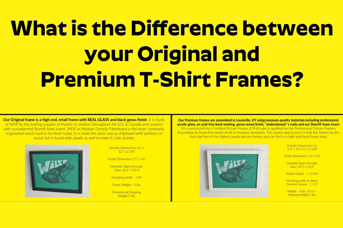 Shart Premium T-Shirt Frame Display Case - Black - Shart.com